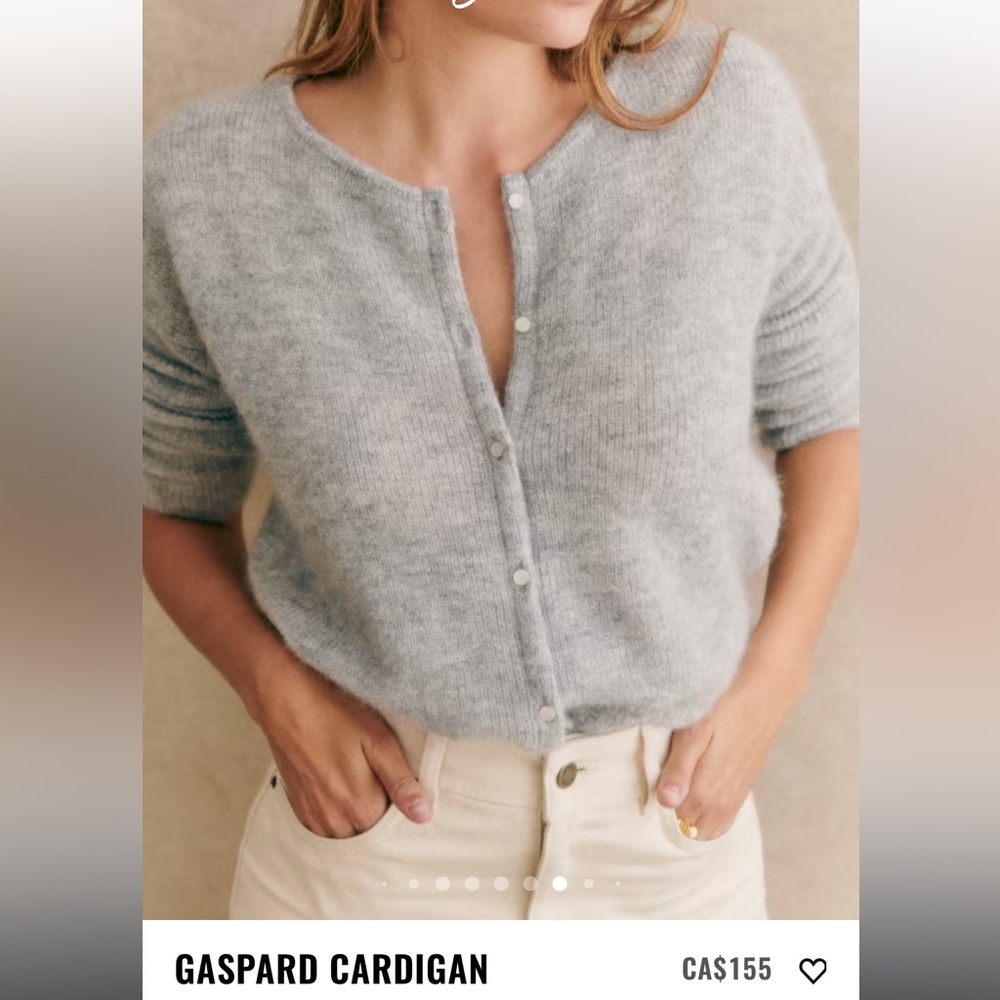 NWT Sezane Gaspard Cardigan size S